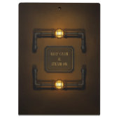 産業向け保ステームパンクのサイン「Calm & Steam On」 クリップボード (裏面)