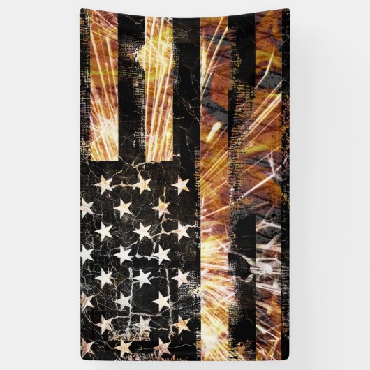 産業建築国旗の火花 横断幕 (縦)