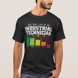 産業技術者の電池寿命 Tシャツ