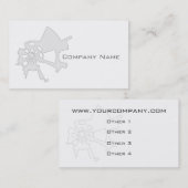 産業抽象デザインの白 名刺 (正面/裏面)