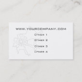 産業抽象デザインの白 名刺 (裏面)