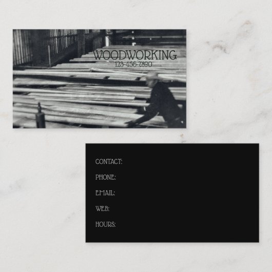 産業木工業を製粉する製材所木 名刺 (正面/裏面)