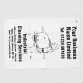 産業洗浄サービスデザイン ゴルフタオル (横)