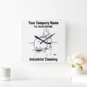 産業清掃 スクエア壁時計 (ホーム)