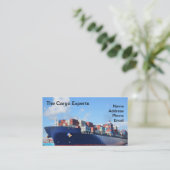 産業港の大きいコンテナー船 名刺 (スタンド正面)