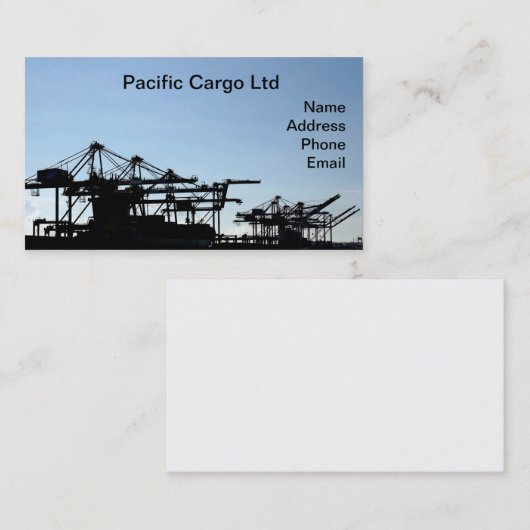 産業港の容器の船積みクレーン 名刺 (正面/裏面)