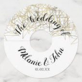 産業用キューブ結婚フォイルのカップル名 ワイングラスタグ (正面)