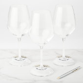 産業用キューブ結婚フォイルのカップル名 ワイングラスタグ (セット)