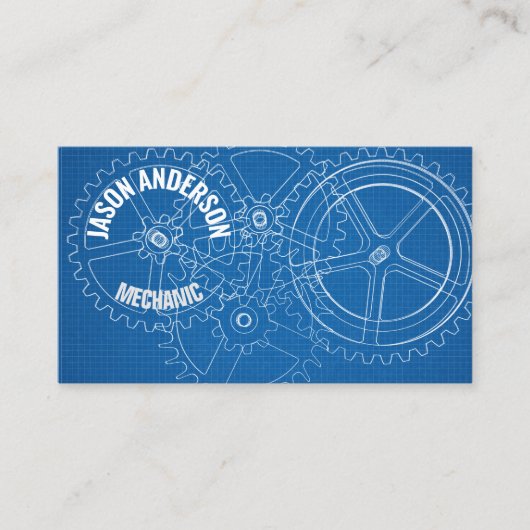 産業用ギア自動修理車の整備士 名刺 (正面)