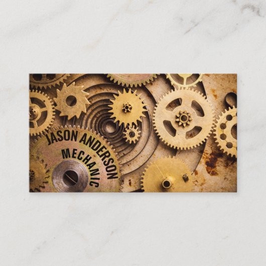 産業用ギア自動修理車の整備士 名刺 (正面)