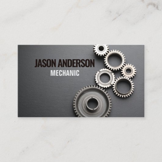 産業用ギア自動修理車の整備士 名刺 (正面)
