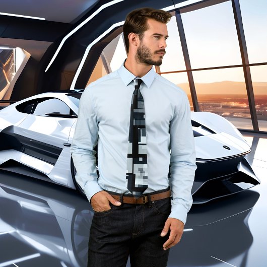 産業用グラフィックデザインほこりっぽいブルーブラックタイ ネクタイ