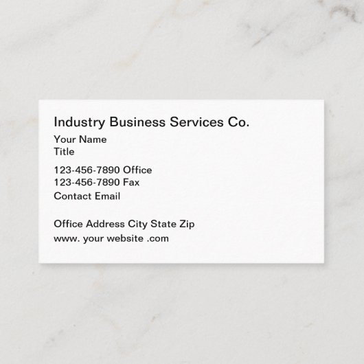 産業用コマーシャル名刺 名刺 (裏面)