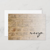 産業用シックなレンガのフェードウェディングRSVPカード 出欠カード (正面/裏面)