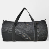 産業用スタイルミニマリストのブラックメタル ダッフルバッグ (裏面)