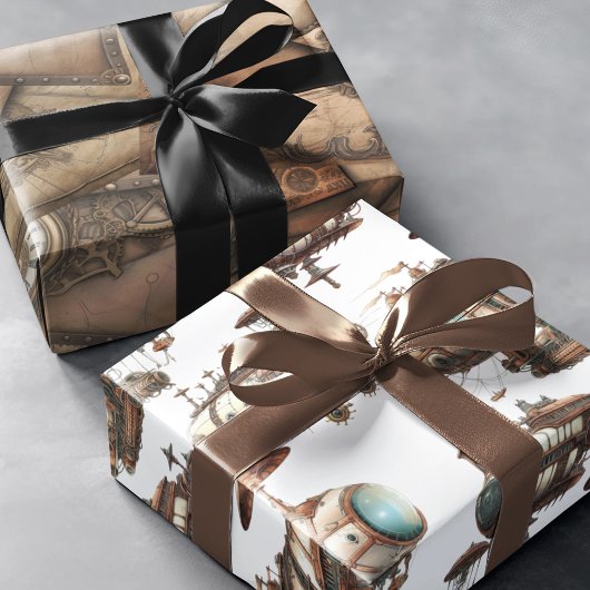 産業用スチームパンクファンタジー ラッピングペーパーシート