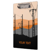 産業用パーソナライズされたサンセットの電源ライン クリップボード (左)