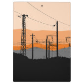 産業用パーソナライズされたサンセットの電源ライン クリップボード (裏面)