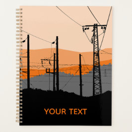 産業用パーソナライズされたサンセットの電源ライン プランナー手帳