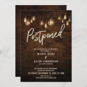 産業用ブリックエジソン灯結婚が延期 招待状 (正面/裏面)