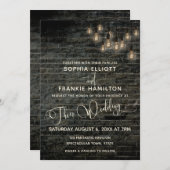 産業用ブリックヴィンテージライトタイポグラフィ 招待状 (正面/裏面)