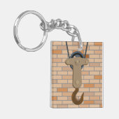 産業用プーリフックヴィンテージ機械デザイン キーホルダー (正面左)