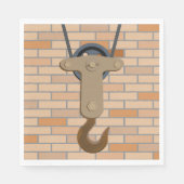 産業用プーリフックヴィンテージ機械デザイン スタンダードランチョンナプキン (正面)