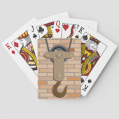 産業用プーリフックヴィンテージ機械デザイン トランプ (裏面)