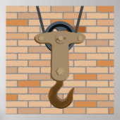 産業用プーリフックヴィンテージ機械デザイン ポスター (正面)