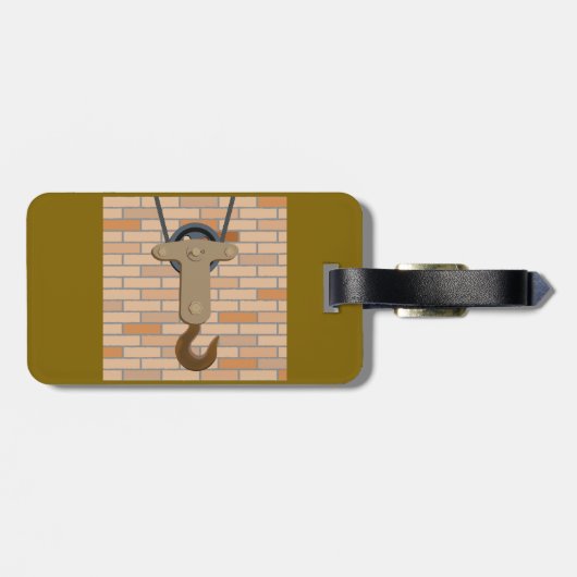 産業用プーリフックヴィンテージ機械デザイン ラゲッジタグ (裏面横)