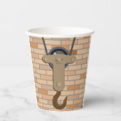 産業用プーリフックヴィンテージ機械デザイン 紙コップ (正面)