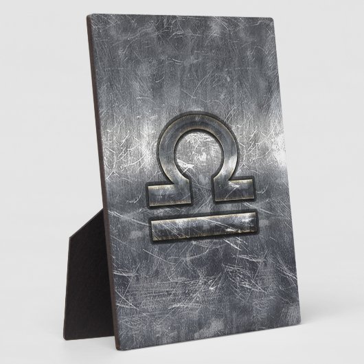 産業用リブラ〔占星術の〕十二宮図の銀鉄製サイン フォトプラーク (側面)