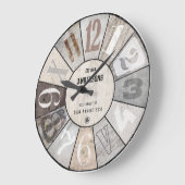 産業用ヴィンテージスタイル ラージ壁時計 (傾斜)