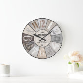 産業用ヴィンテージスタイル ラージ壁時計 (ホーム)