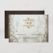 産業用ヴィンテージステームパ結婚ンク 出欠カード (正面/裏面)