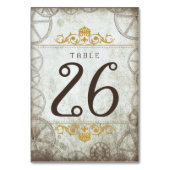 産業用ヴィンテージ結婚ステームパンクのテーブル番号 テーブルナンバー (裏面)