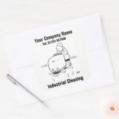 産業用清掃業者シール スクエアシール (封筒)