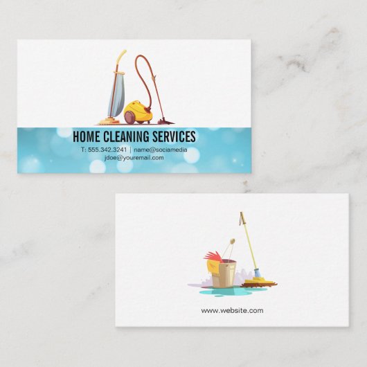 産業用清掃用名刺 名刺 (正面/裏面)