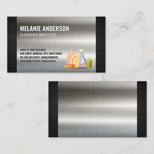 産業用清掃用品 名刺 (正面/裏面)