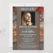 産業用秋フォトブライダルシャワー 招待状 (正面)