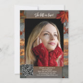 産業用秋フォトブライダルシャワー 招待状 (裏面)