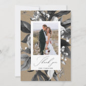 産業用素朴シックフローラ写真ありがとう サンキューカード (正面)