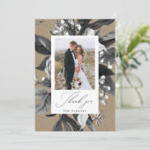 産業用素朴シックフローラ写真ありがとう サンキューカード (スタンド正面)