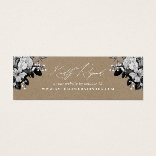 産業用素朴シックフローラ結婚ズWebサイトRSVP (正面)