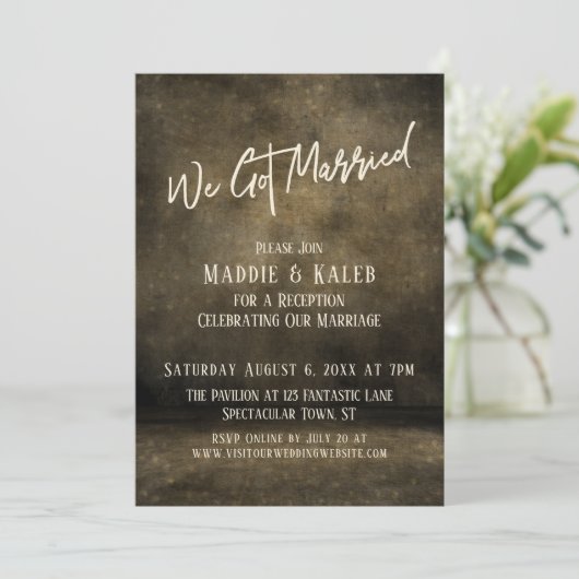 産業用Weウェッ得ディ結婚したングレセプションのみ 招待状 (スタンド正面)