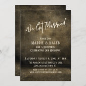 産業用Weウェッ得ディ結婚したングレセプションのみ 招待状 (正面/裏面)