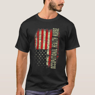 産業看護師 7月4日 アメリカ国旗 愛国心 Tシャツ