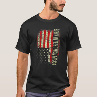 産業看護師 7月4日 アメリカ国旗 愛国 Tシャツ