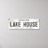 産業素朴モダンファームハウスレイクハウスシティ キャンバスプリント (正面)