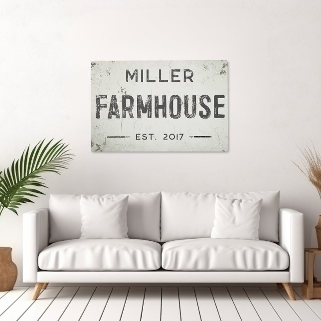 産業素朴モダン農家 メタルプリント (Rustic Modern Industrial Farmhouse Metal Sign. Also available on stretched canvas and faux canvas.)
